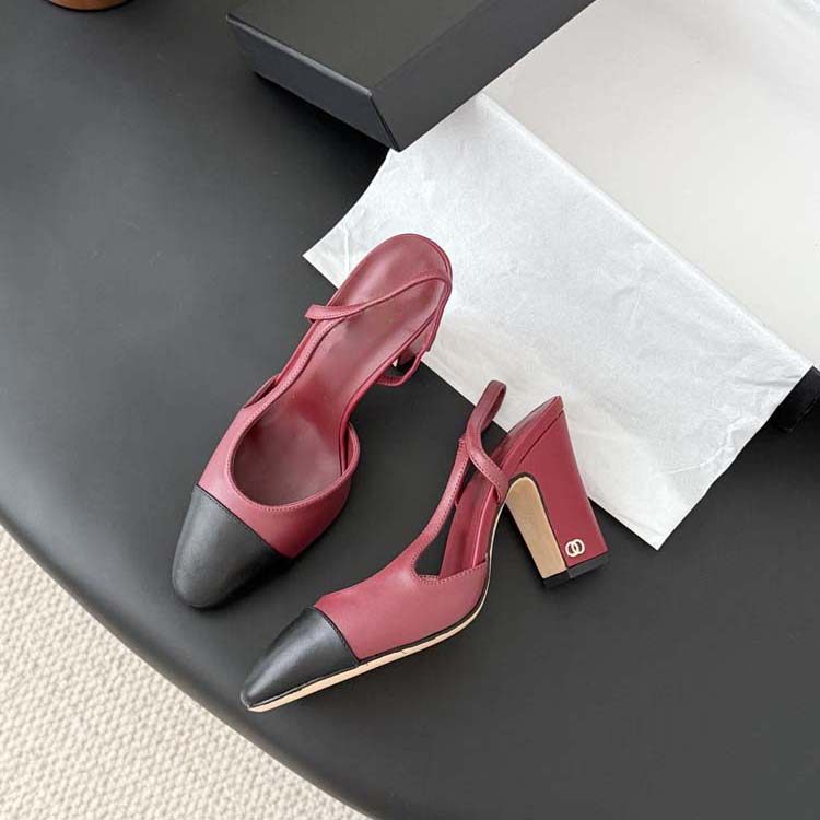 2026春季新款小香风单鞋女平底真皮拼色浅口时尚舒适百搭粗跟凉鞋,淘宝优惠券,粉丝福利购,淘宝优惠卷