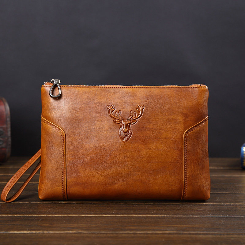 男士手拿包真皮时尚信封包小牛皮包 venera温尼啦男士包袋