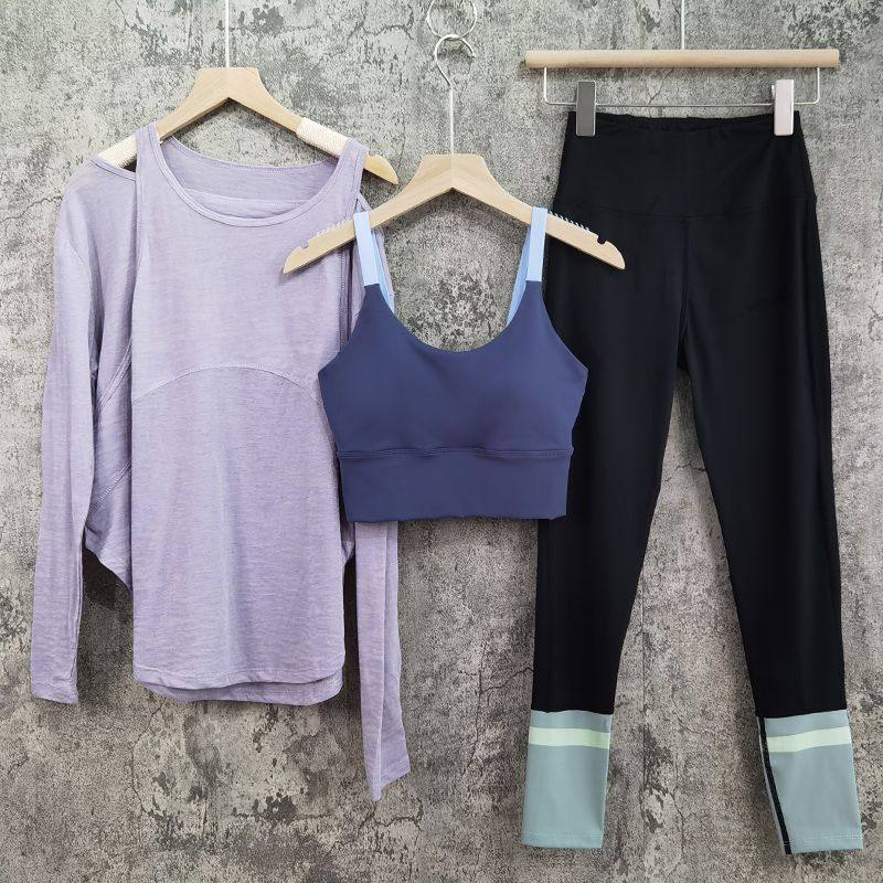 C.Cya高端颜值瑜伽套装女休闲上衣健身速干吊带拼色打底裤三件套,淘宝优惠券,粉丝福利购,淘宝优惠卷