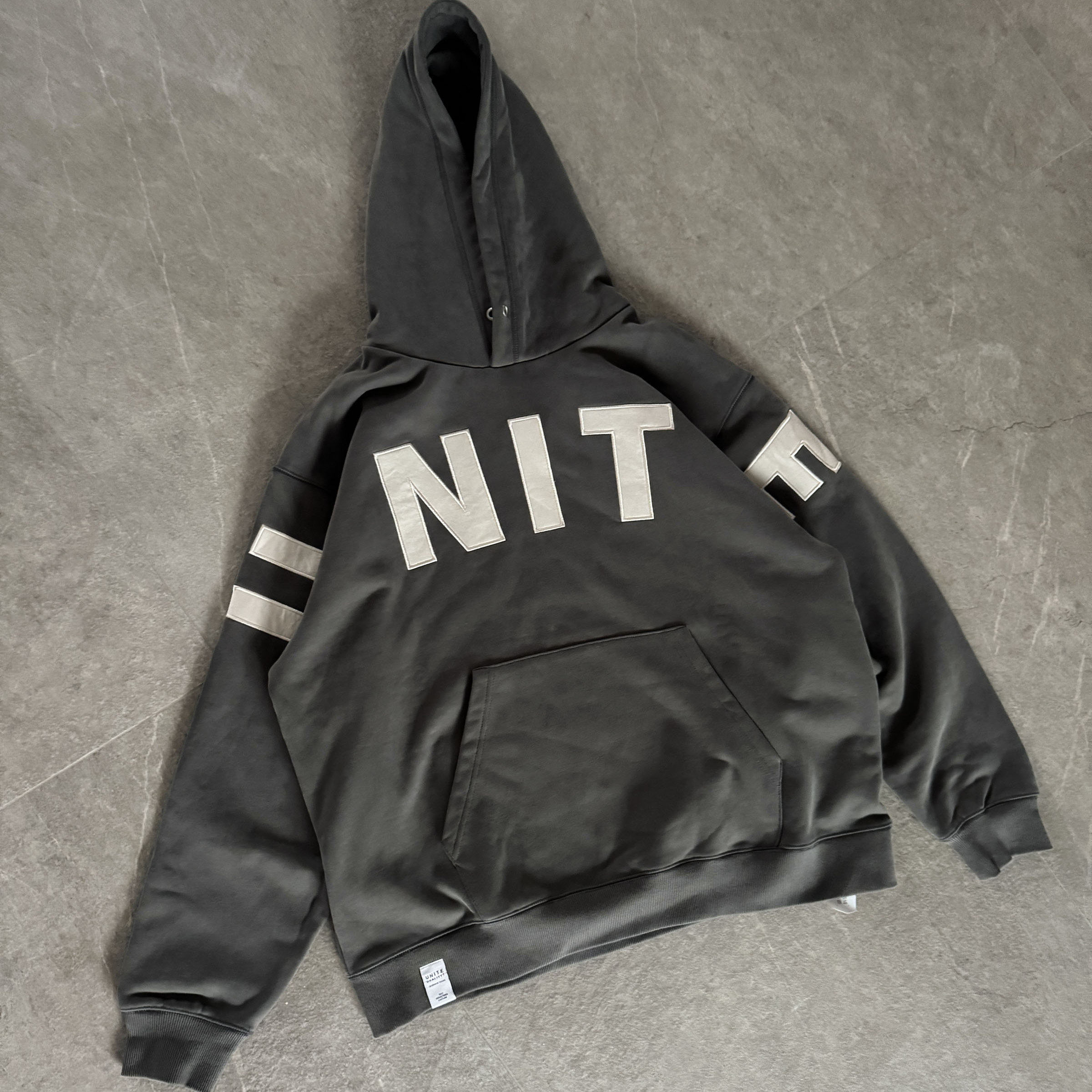 支线Unite Quality+ 500g加绒贴布刺绣重磅廓形秋冬连帽卫衣百搭