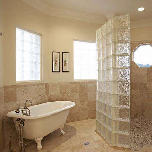 Облачный стеклянный кирпичный туалетный ливень настенный бар арт экран фон фон задняя страница Light Brick 14,5*14,5*8