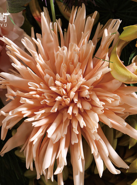 鲲屿中大型手工贴金箔仿真花