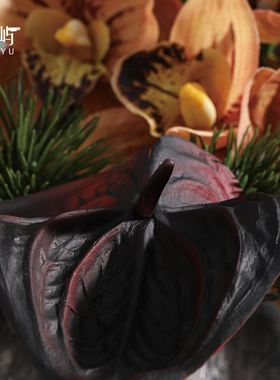 鲲屿 新中式侘寂陶瓷花瓶【松烟杏花】民宿玄关高级感禅意装饰品