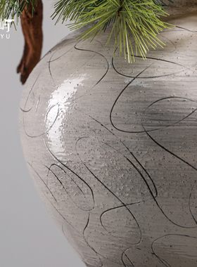 鲲屿禅意新中式陶瓷花瓶摆件