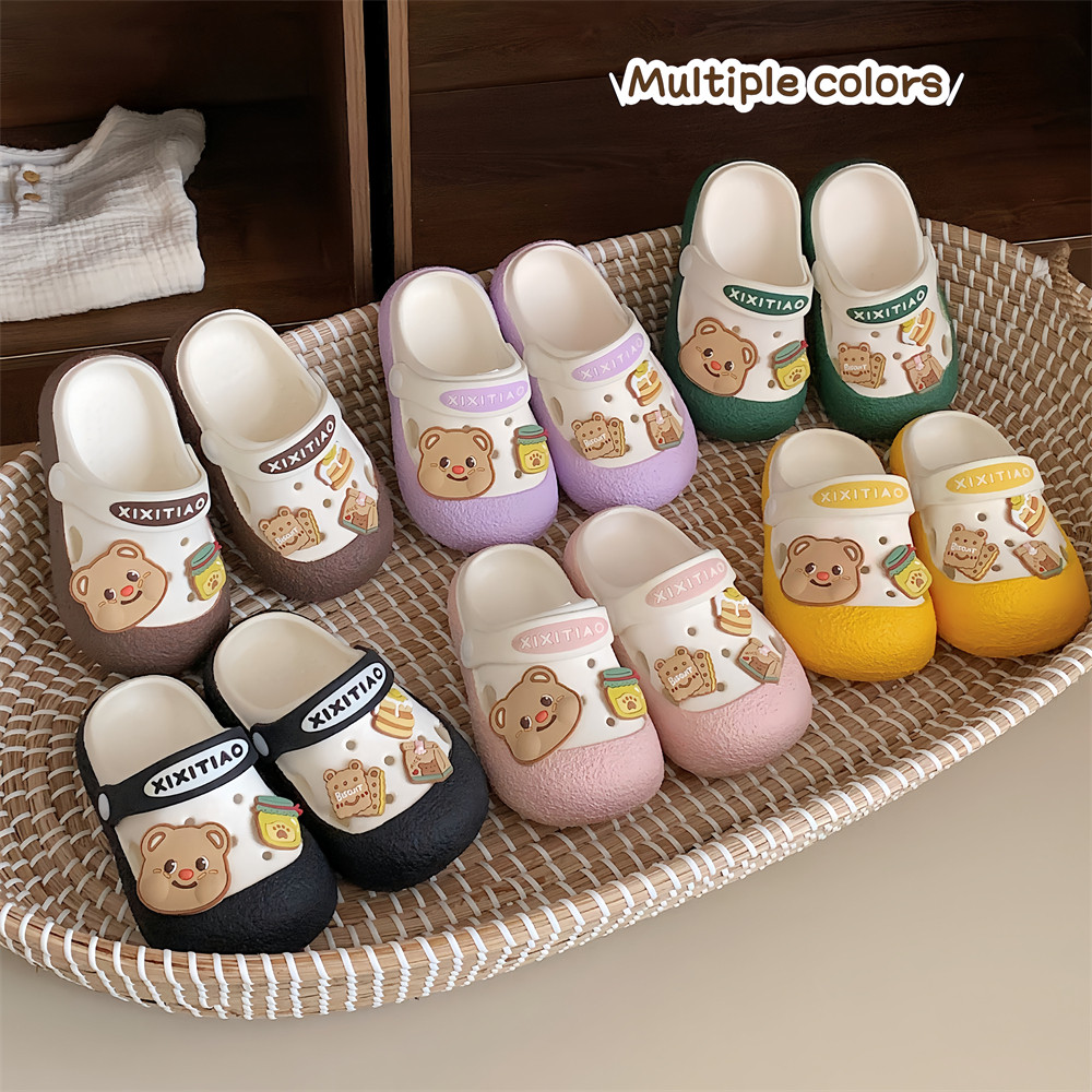 细细条 可爱小熊儿童洞洞鞋休闲时尚男童女童夏季外穿趣味凉拖鞋,淘宝优惠券,粉丝福利购,淘宝优惠卷