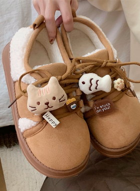 细细条可爱小猫小鱼鞋子配饰