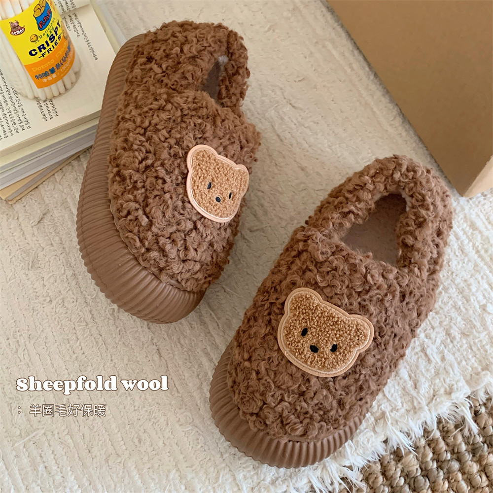 细细条 软萌小熊休闲东北棉鞋毛毛鞋百搭冬季女士外穿可爱面包鞋,淘宝优惠券,粉丝福利购,淘宝优惠卷