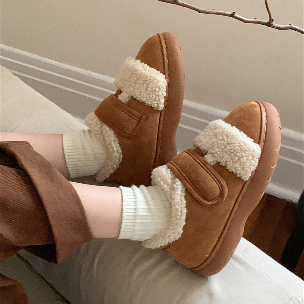 细细条 一脚蹬勃肯鞋冬季百搭室外亲子复古保暖女士魔术贴棉拖鞋,淘宝优惠券,粉丝福利购,淘宝优惠卷