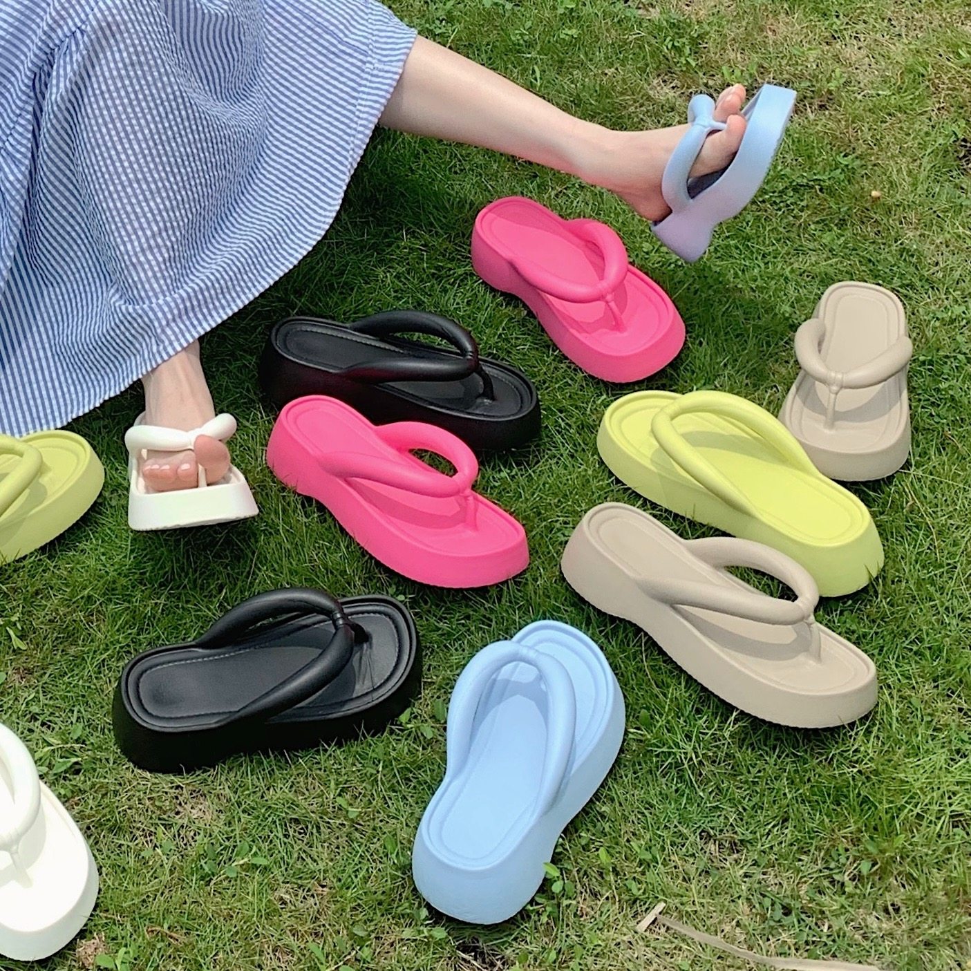 细细条 黑色厚底人字拖女夏季外穿eva踩屎感防滑夹脚凉拖鞋沙滩鞋,淘宝优惠券,粉丝福利购,淘宝优惠卷