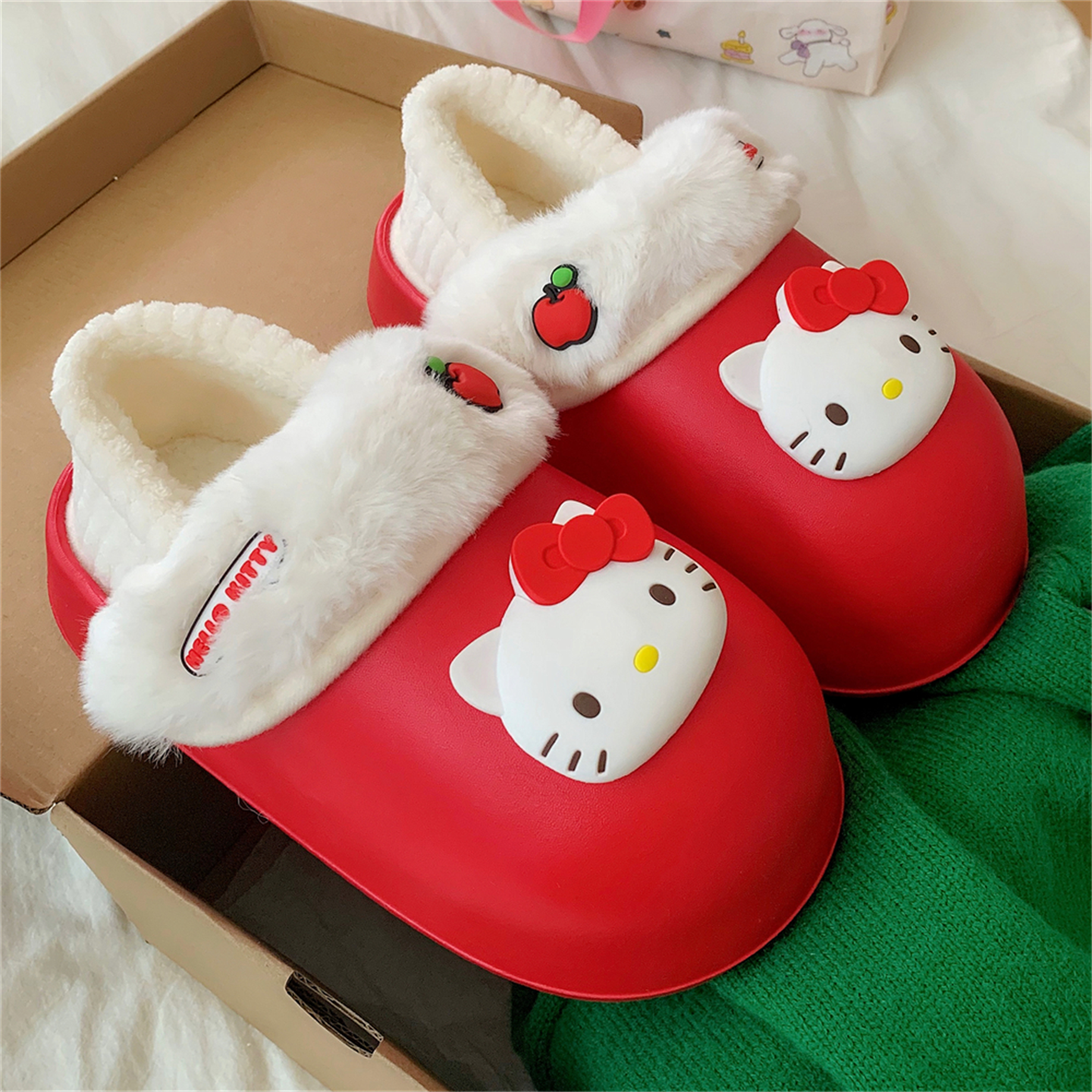 细细条 卡通防水壳子棉拖鞋女冬可爱居家保暖厚底学生外穿月子鞋,淘宝优惠券,粉丝福利购,淘宝优惠卷