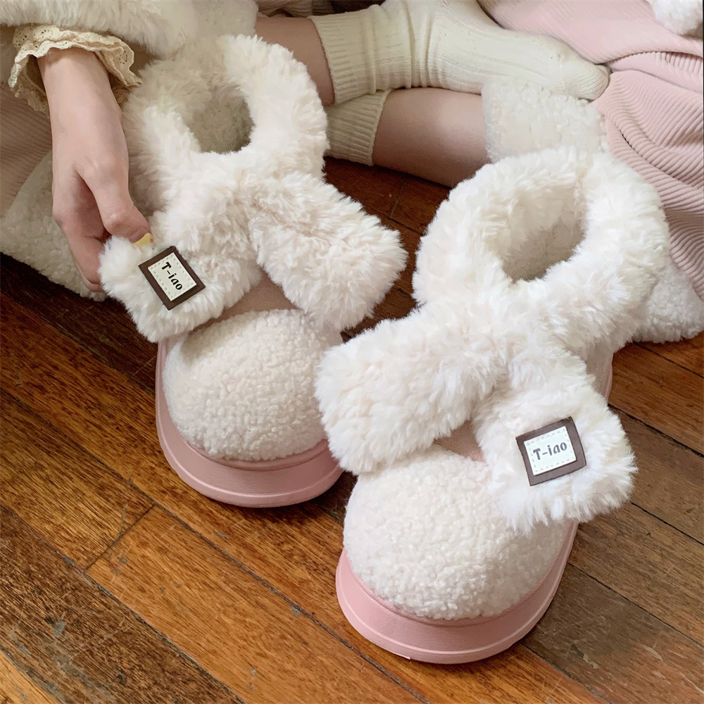 细细条 舒适保暖毛毛雪地靴厚底网红冬季外穿时尚拼色东北棉鞋女,淘宝优惠券,粉丝福利购,淘宝优惠卷