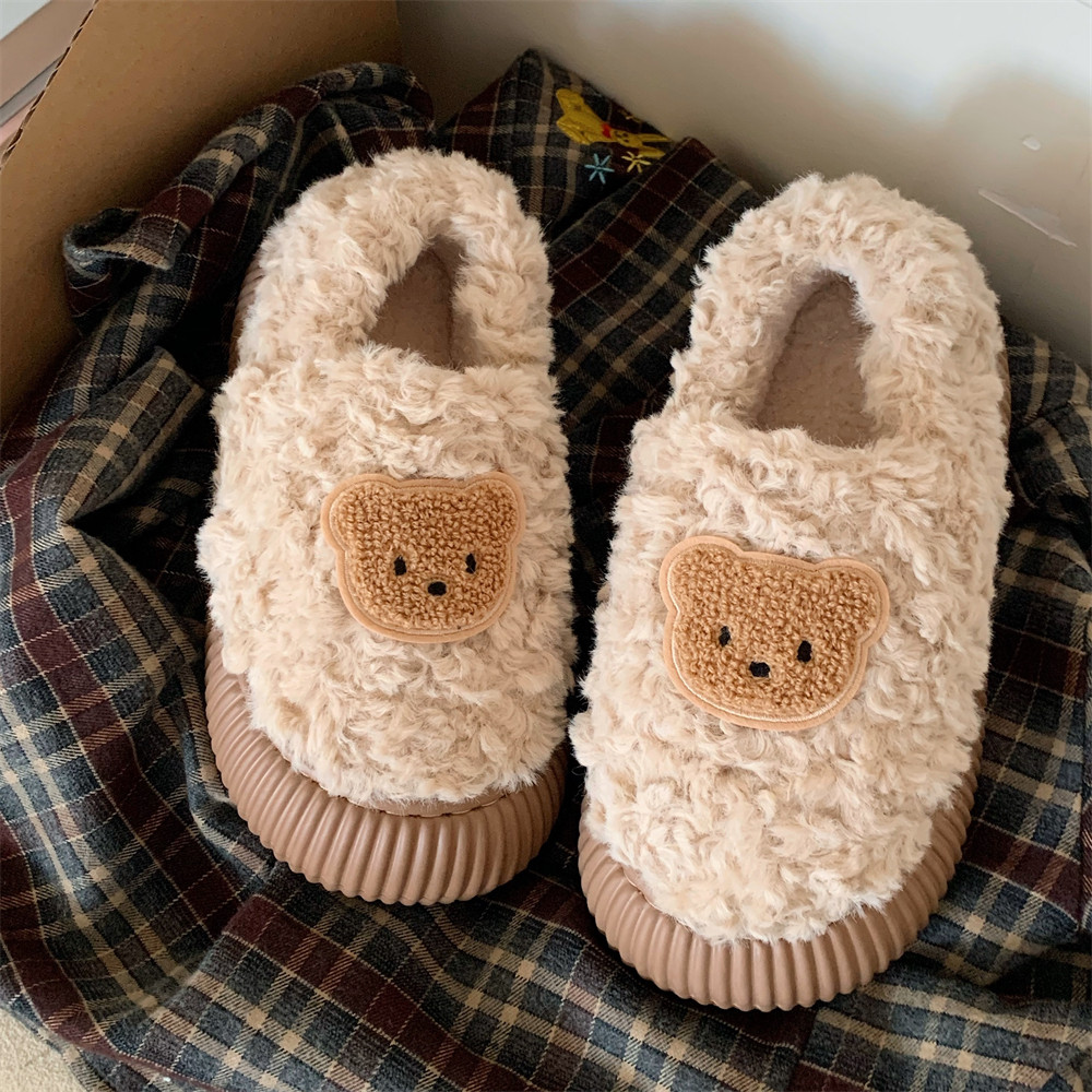 细细条 软萌小熊休闲东北棉鞋毛毛鞋百搭冬季女士外穿可爱面包鞋,淘宝优惠券,粉丝福利购,淘宝优惠卷