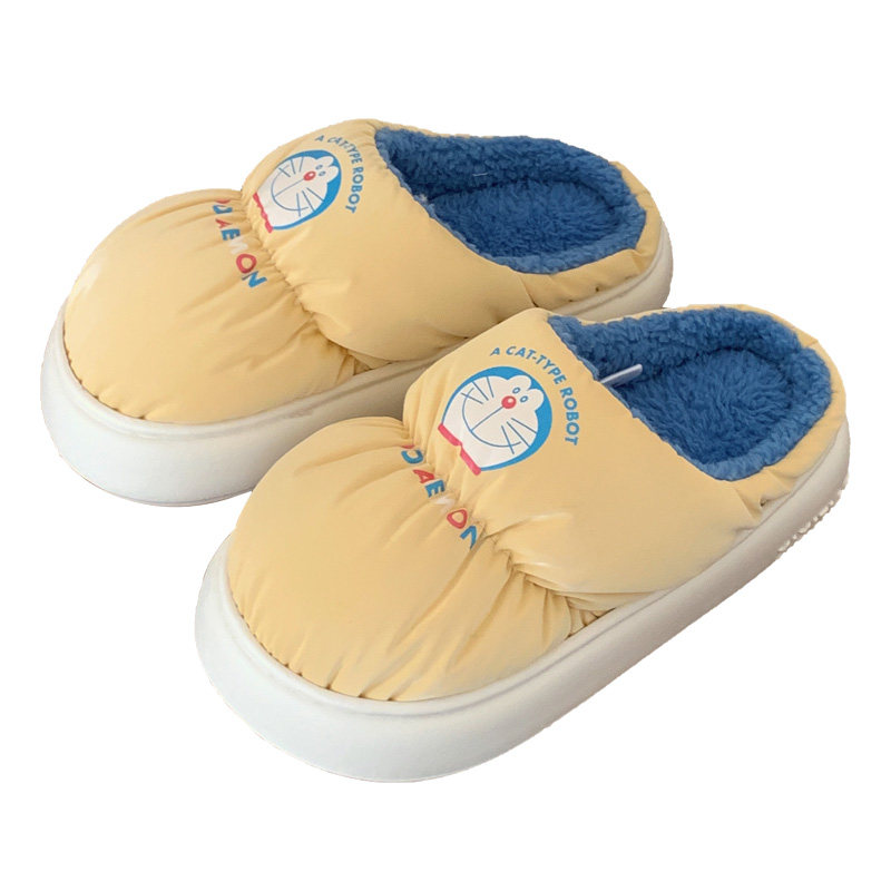 细细条 男女冬季居家保暖室内鞋正版联名哆啦A梦防水羽绒布棉拖鞋,淘宝优惠券,粉丝福利购,淘宝优惠卷