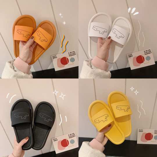Thin strips women's summer cute cartoon home indoor slippers