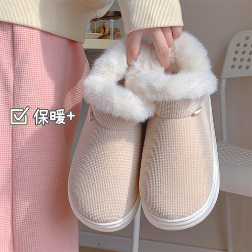 细细条 外穿保暖加绒加厚时尚雪地靴男女2025简约百搭情侣棉鞋冬 - 图2