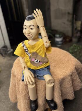 定制卡通关节人偶男孩木偶包邮