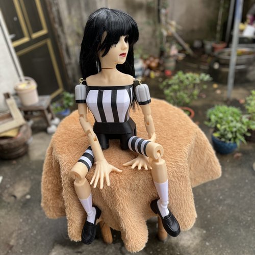 恐怖诡异吓人提线木偶人偶氛围布景舞台道具布景装饰摆件吊诡娃娃 - 图2