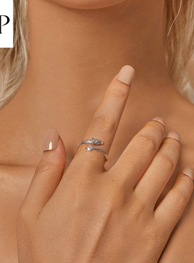 锦河畔龙纹银戒353016