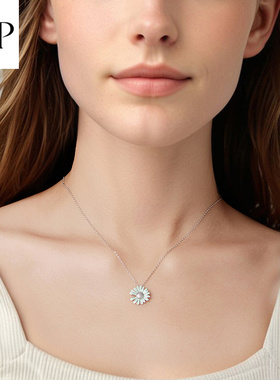 锦河畔小雏菊S925纯银项链