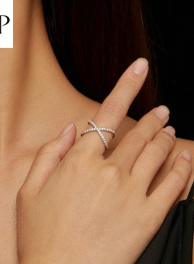 锦河畔双层莫桑石戒指