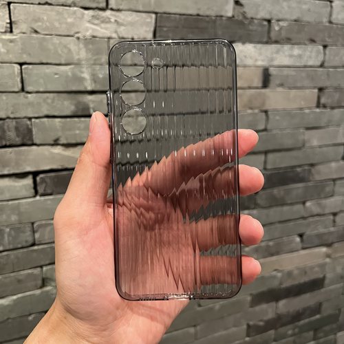 高级感高透黑灰色瓦楞行李箱适用三星S23U手机壳条纹GalaxyS24Ultra保护套s23+全包S24plus+简约s24u超薄硬壳 - 图1