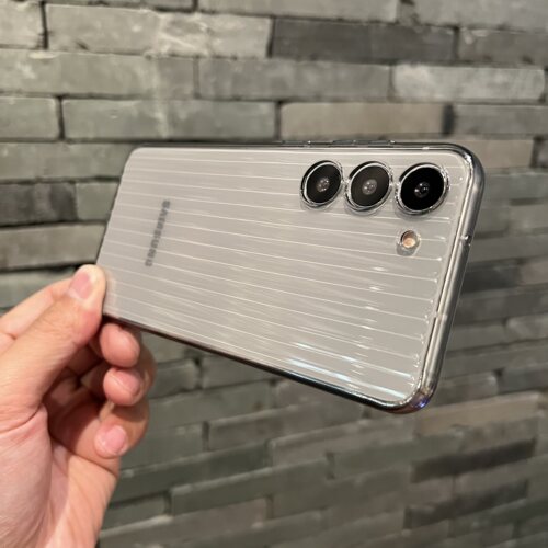 高级感高透黑灰色瓦楞行李箱适用三星S23U手机壳条纹GalaxyS24Ultra保护套s23+全包S24plus+简约s24u超薄硬壳 - 图2