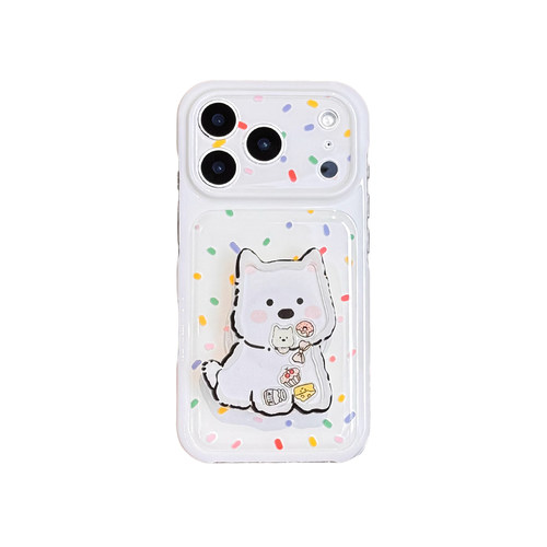 inskt卡通彩条西高地原创适用iphone17promax手机壳苹果17软硅胶套18pro网红新款小众16防摔15个性日韩萌可爱 - 图3