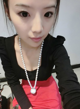 毛衣链长款项链女秋冬水晶项链