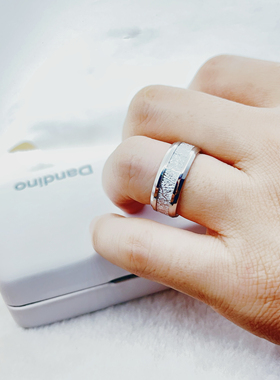 轻奢高级错乱树枝钛钢雾凇纹戒指男潮女小众设计情侣男士指环手饰