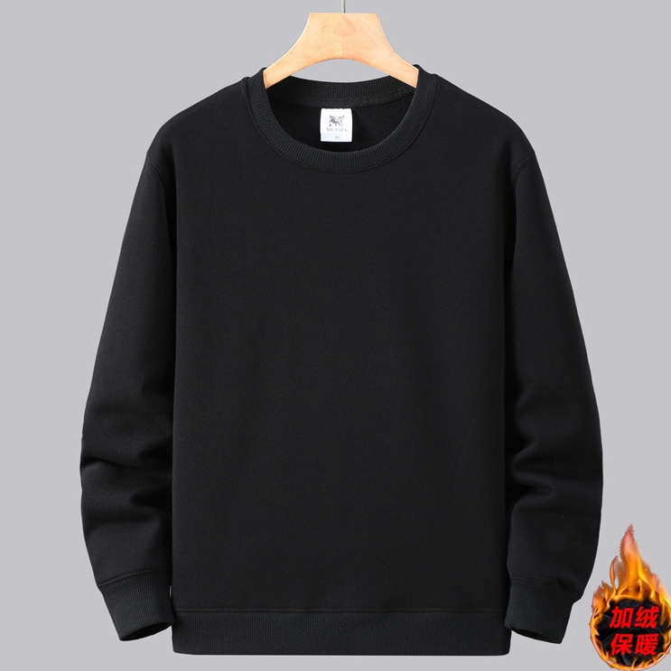 胖子加肥加大码卫衣青年男式加绒保暖衣宽松特大号打底棉毛衫12XL - 图2