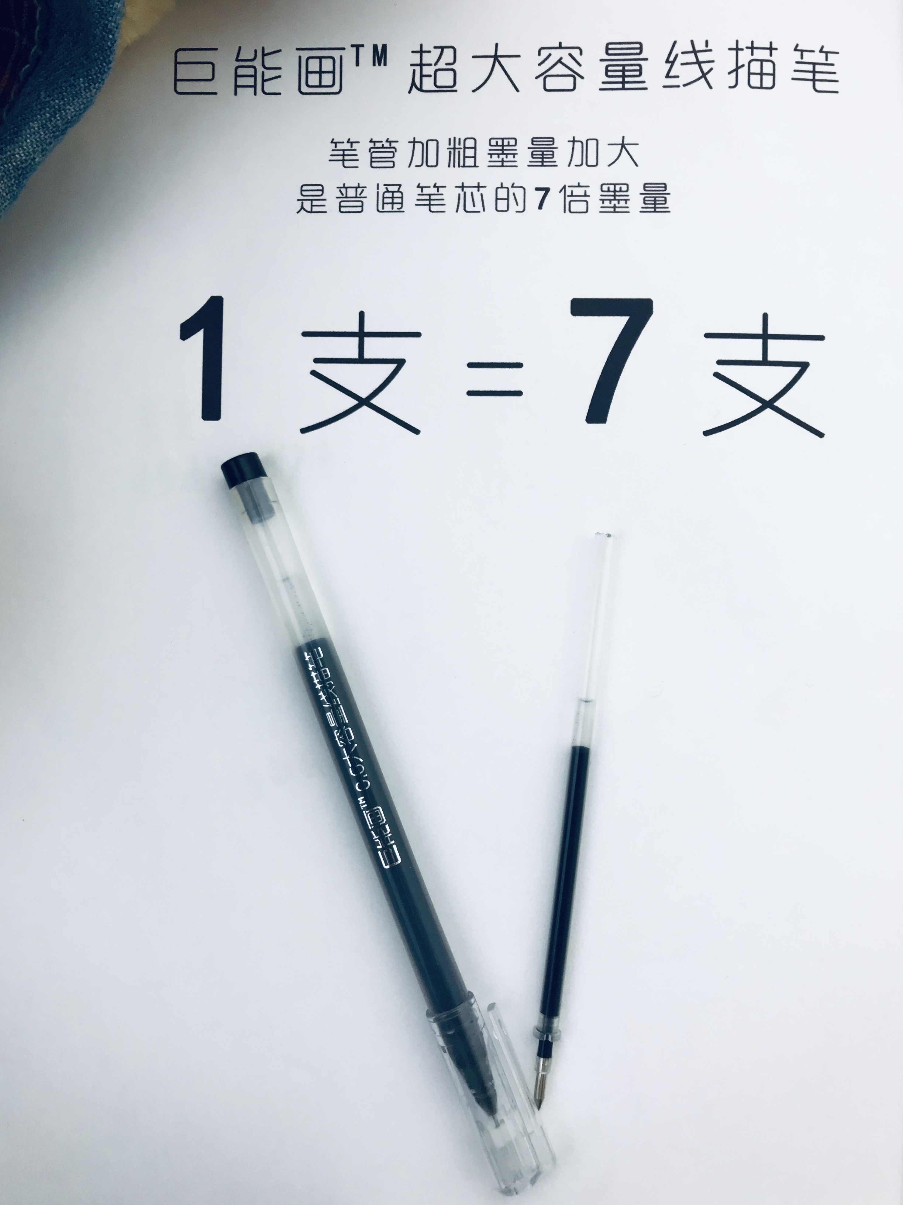 巨能画勾线笔耐用型0.8mm专业线描专用笔可换笔芯包邮 - 图0