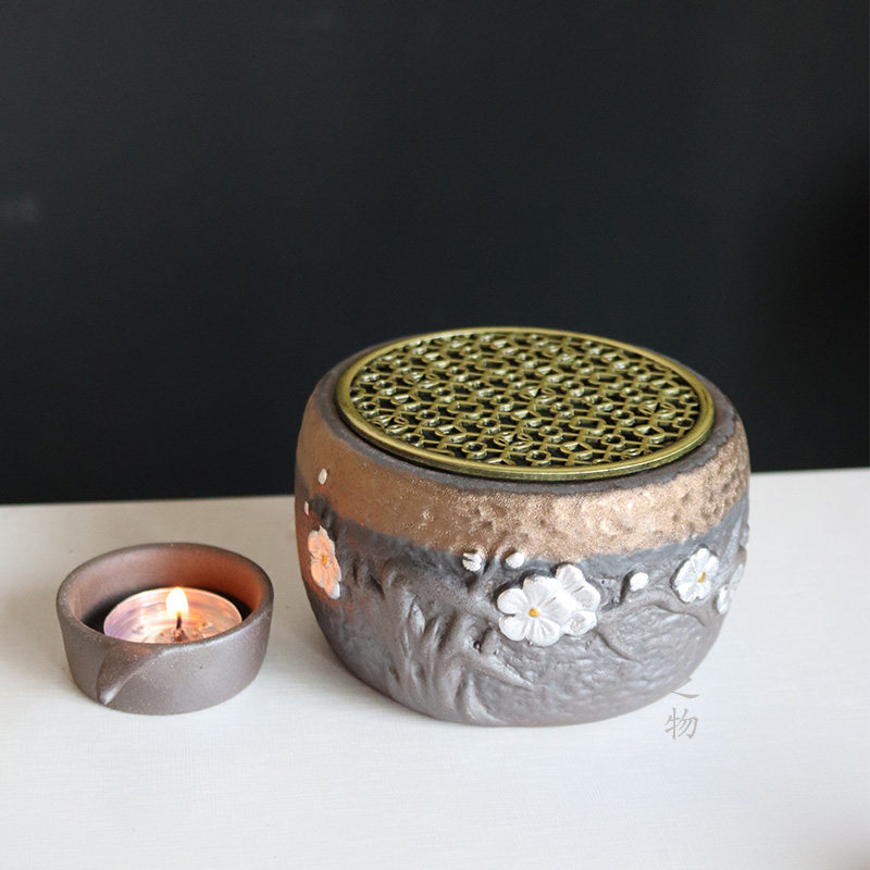 粗陶温茶炉烤茶熏香炉茶叶烘焙陶瓷温茶炉复古蜡烛加热烤提香底座,淘宝优惠券,粉丝福利购,淘宝优惠卷