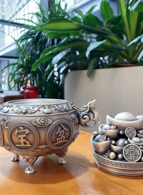 一品银匠足银999聚宝盆摆件