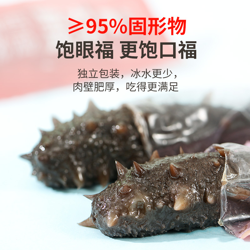 海晏堂95%固形物冷蒸即食海参1200g冷冻大连鲜食礼品端午节辽刺参-图0