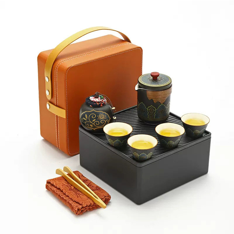 Gilt national trend portable tea set gift box souvenir
