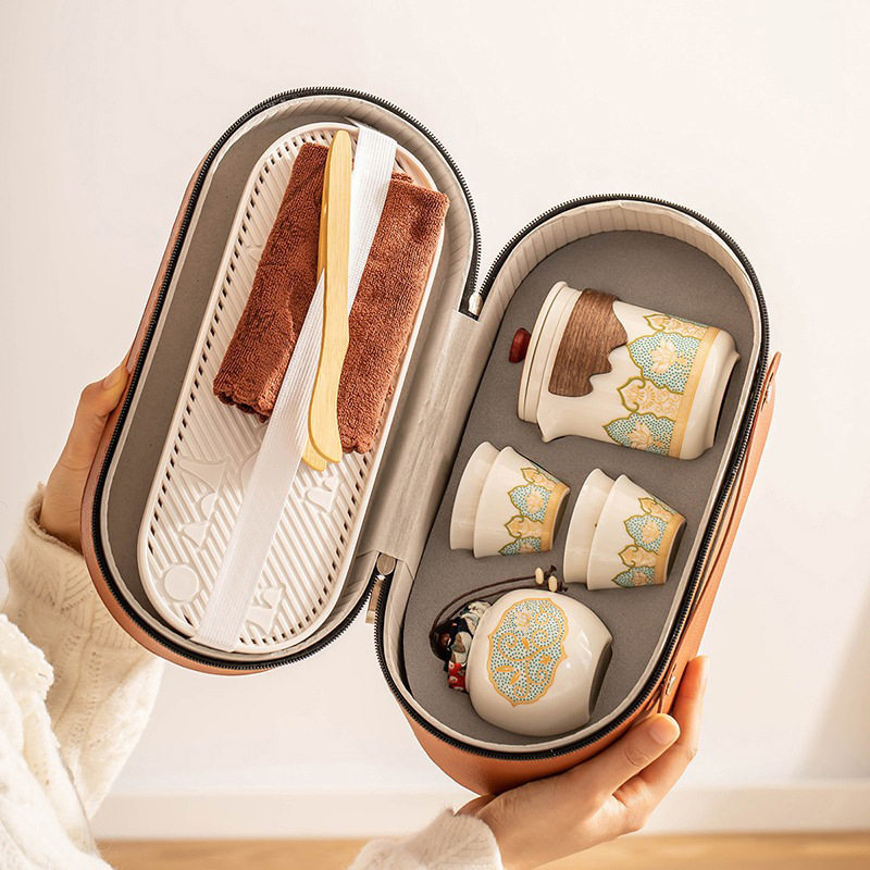 Gilt national trend portable tea set gift box souvenir