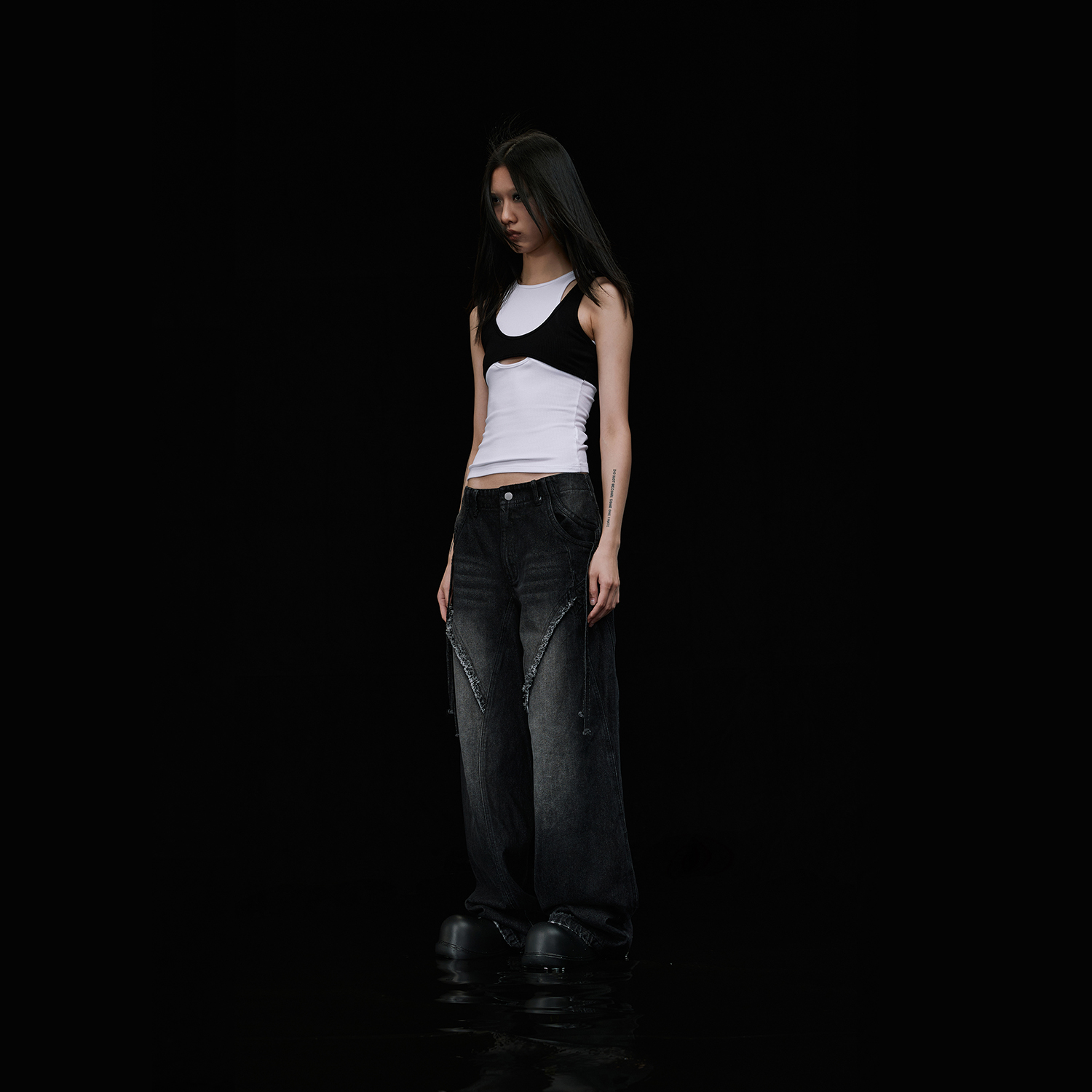 TAYCO假两件T恤设计感小背心女叠穿性感时髦内搭紧身运动吊带上衣 - 图3