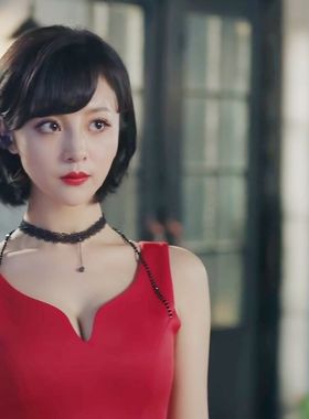 项链锁骨链女夏小众设计感2025年新款脖颈链镂空透气黑蕾丝项圈