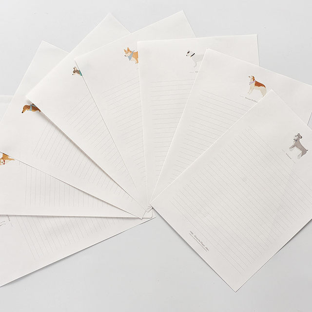Small fresh animal Shiba Inu stationery set literary stationery romantic cute high-end Christmas card love letter