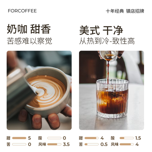 四人龍黑骑士招牌精品意式拼配香醇浓缩油脂美式浓缩拿铁咖啡豆 - 图2