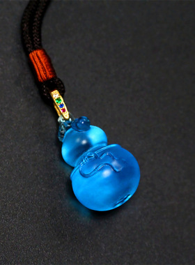 琉璃子母葫芦平安吊坠