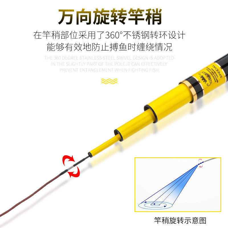 光威竞技王台钓竿超轻超硬碳素钓鱼竿手杆送1、2节鲫鱼鲤鱼综合竿,淘宝优惠券,粉丝福利购,淘宝优惠卷