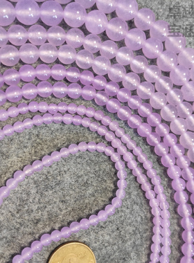 粉紫泰国佛牌水晶半宝石毛衣链