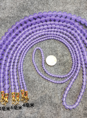 女款浅紫10项链泰国佛牌