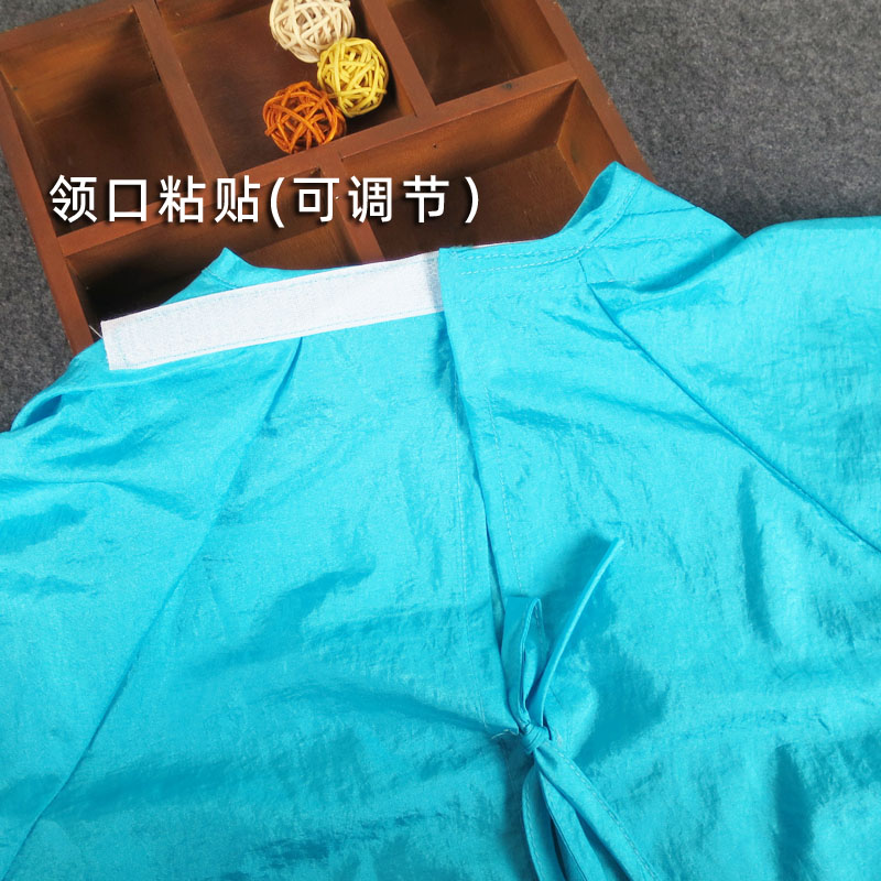 薄款柔软儿童长袖理发店剪头发围布带袖子罩衣卡通服理发衣不沾发