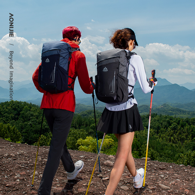 奥尼捷登山包户外专业运动双肩包男徒步背包30L水袋越野跑步背包 - 图2