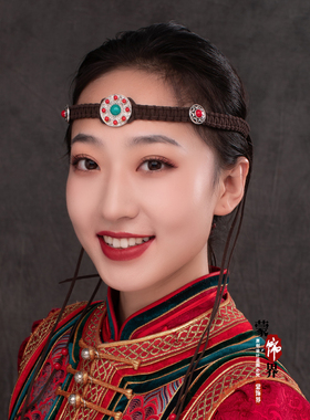 蒙古族舞蹈头带男女同款发带发饰头部绑带民族配饰头饰可调节发绳