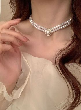 今年流行的珍珠项链满钻