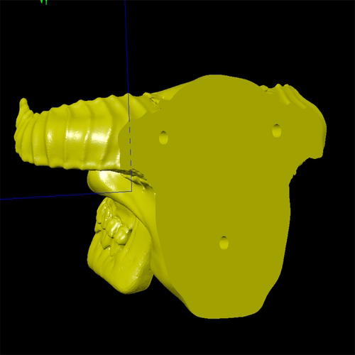 羊角头骨骷髅牛动物恶魔三维立体圆雕图stl文件3d打印模型素材 - 图0