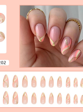 款穿戴甲24片装组合款00后美甲片欧美ins风press on nails